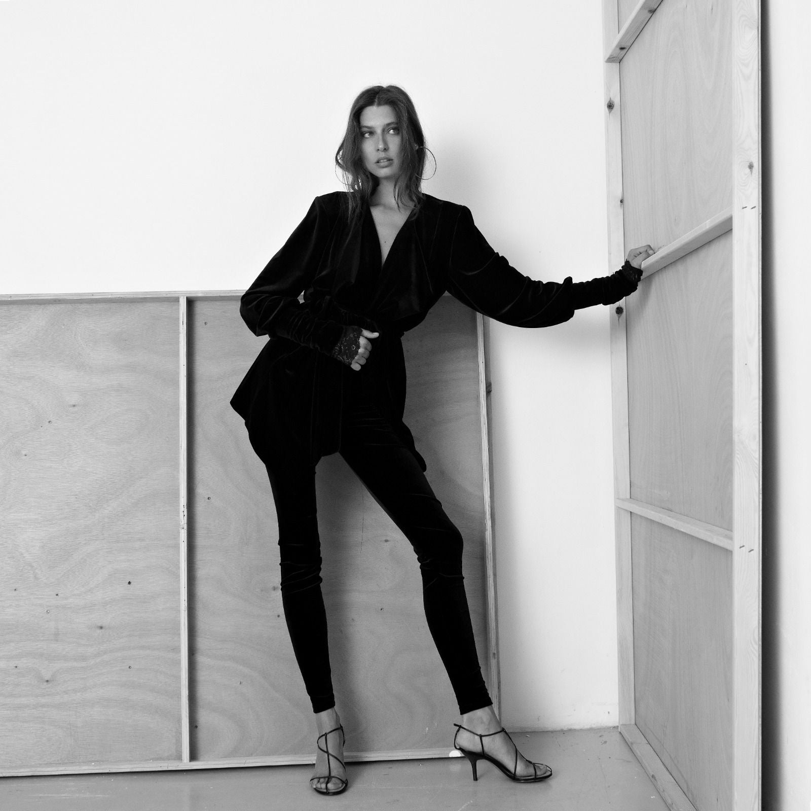 Cardigan velvet Tights suit